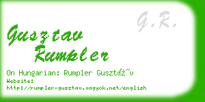 gusztav rumpler business card